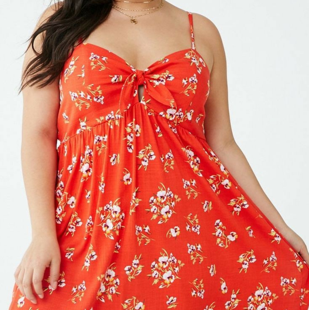 Forever21 orange floral dress